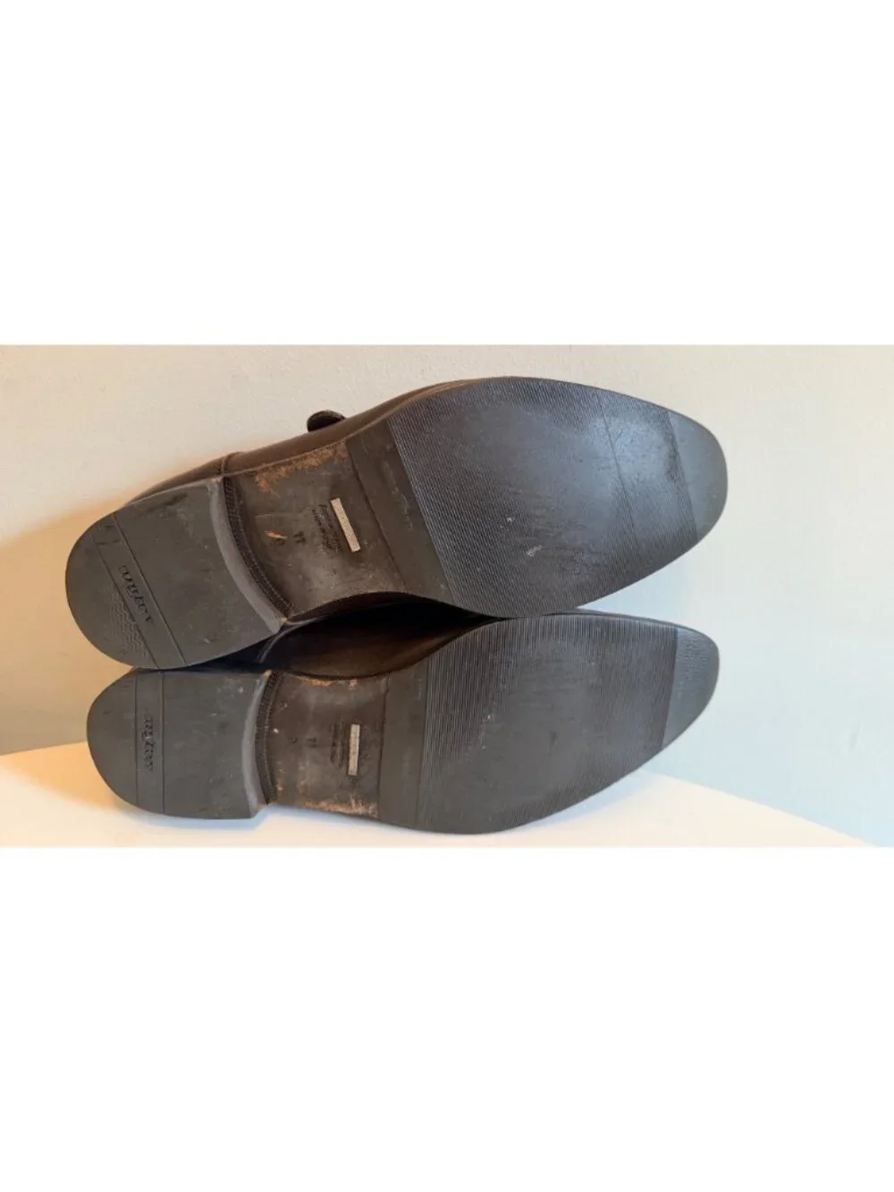Ermenegildo Zegna Brown Monk Strap Leather Dress Shoes Italy Size 11 D / 12 US